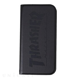 【 iPhone 12 / 12 Pro ケース 】THRASHER HOME TOWN Logo PU Leather Book Type Case BLK/BLK スラッシャー iPhone Case iPhoneケース