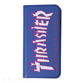 【 iPhone SE / 第3世代 / 第2世代 / 8 / 7 ケース 】THRASHER HOME TOWN Logo PU Leather Book Type Case NAVY/FLAME スラッシャー iPhone Case iPhoneケース