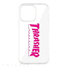 【 iPhone 13 ケース 】THRASHER Logo Hybrid Clear Case PINK スラッシャー iPhone Case iPhoneケース