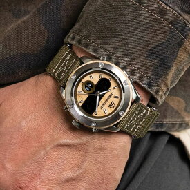 【日本正規輸入代理店】ORIGINAL GRAIN Rugged 45mm - Pine Military Nato オリジナルグレイン 腕時計 メンズ腕時計 メンズウォッチ 木製腕時計 ウッドウォッチ アナデジ腕時計 アナログデジタル腕時計