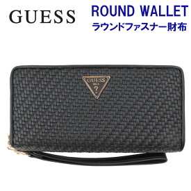 *ゲス 財布 VG839746 BLACK GUESS ゲス 浮きロゴプレート ラウンドファスナー財布 長財布 ab-495200