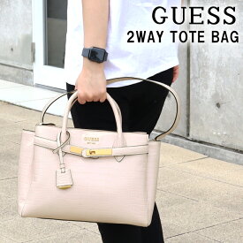 *ゲス バッグ CA842106 POWDER PINK ピンク 2way クロコ調デザイン ハンド トート GUESS ab-497300