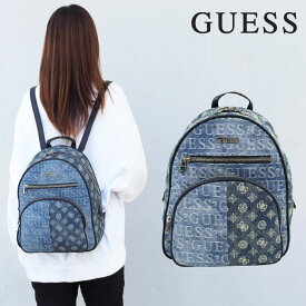 *ゲス バッグ SD775033 DENIM GUESS NEW VIBE デニム ロゴ 総柄 リュック バック GUESS ab-507800