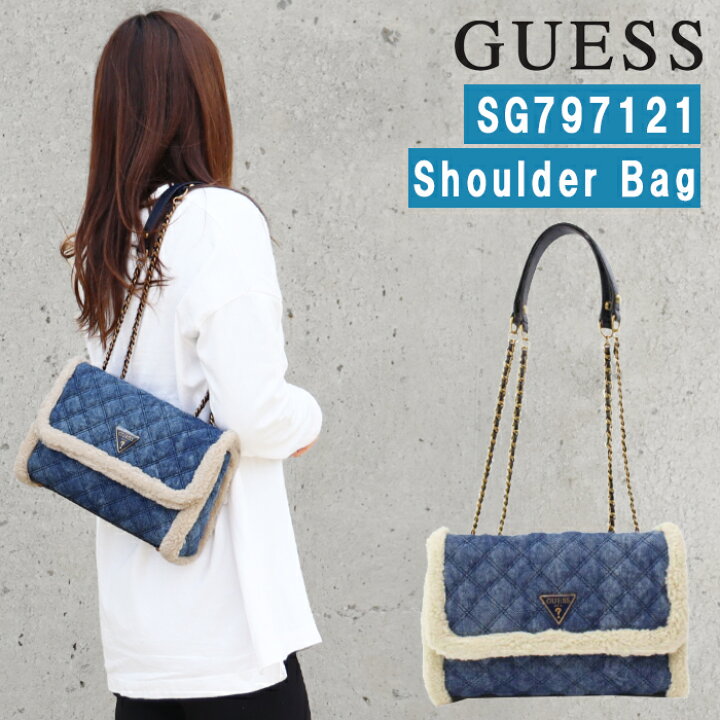楽天市場】ゲス バッグ HD767921 DENIM CESSILY デニム チェーンバッグ  