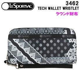 ＊レスポートサック 長財布 3462 E786 PATCHWARK LACE Lesportsac TECH WALLET WRISTLET ラウンドファスナー 財布 ab-60147