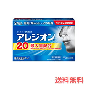 【第2類医薬品】アレジオン20 24錠 花粉 鼻炎 アレルギー 眠くなりにくい【メール便】