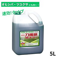一刀両断草キラー 5L オヒシバ対策 グルホシネート18.5% 除草剤 非農耕地用 強力 速効 駐車場 道路 業務…