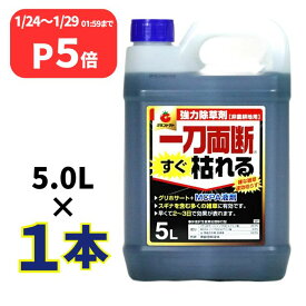 クーポン利用でMAX1,000円OFF 一刀両断すぐ枯れる 除草剤 5L グリホサート MCP 配合 速攻タイプ 非農耕地用 希釈 液体 駐車場 雑草対策