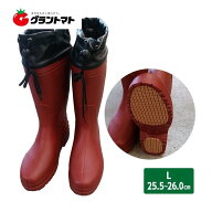 【在庫限り特価】軽量長靴 L ワイン (25.5～26.0cm) レディース