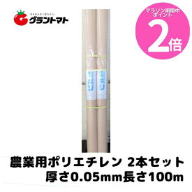 マラソン期間中P2倍 2本セット 農ポリ 透明　厚さ0.05mm×幅180cm×長さ100m　2本【農業用ポリエチレン】