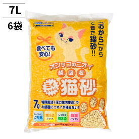 猫砂 ミィちゃんの猫砂 7L 6個入り おから 箱売り 固まる 燃やせる エコ 2穴タイプ トイレの砂 大容量 多頭飼い まとめ買い