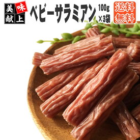 [ベビーサラミアン100g×3袋 セット L2] おつまみ カルパス サラミ ドライソーセージ 珍味 お買い得 訳ありではなく正規品 送料無料 業務用可能 お試し おやつ、つまみに最適 お手軽 ポイント消化 人気商品 山形 大容量　お徳用 メール便 YP 即送