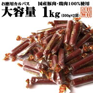 ニューサラミアンベビー 1kg (500g×2袋セット) 辛い おつまみ カルパス サラミ ドライソーセージ 珍味 …