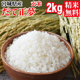 米 玄米 2kg だて正夢 令和5年産 宮城県産 精米無料 白米 無洗米 分づき 当日精米 送料無料