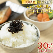 楽天市場】雪若丸 玄米 30kgの通販