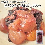 期間限定P10倍 梅干し 200グラム 山形県産 無添加 しそ 梅ぼし 訳あり つぶれ含む サイズ 無選別 メール…