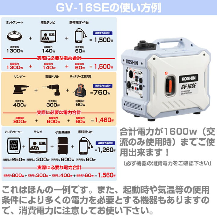 楽天市場】【10月下旬以降入荷予定】 発電機 インバーター ガソリン  