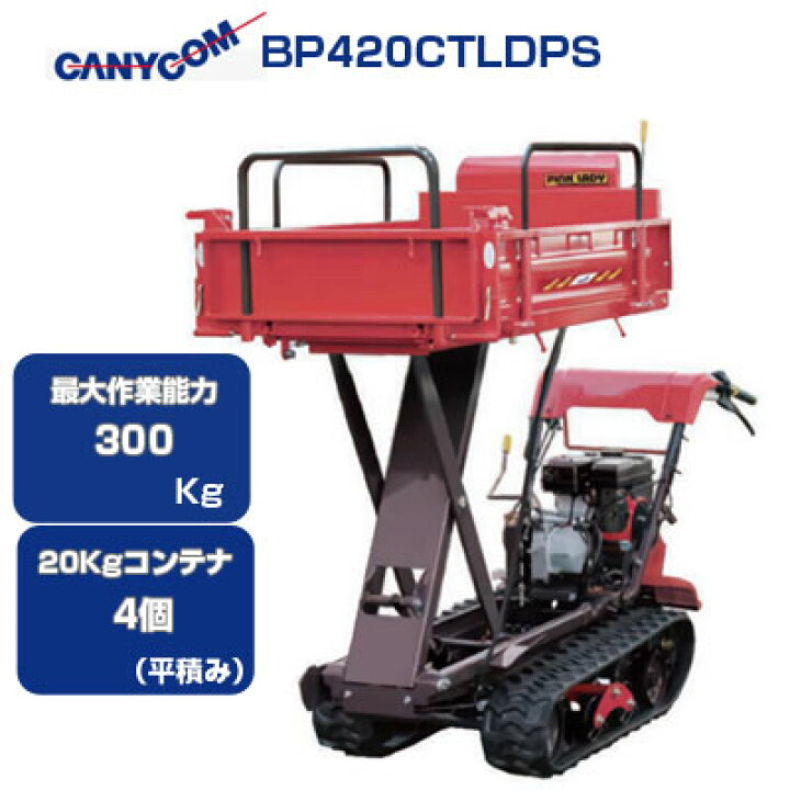 楽天市場】クローラ 運搬車 小型 筑水 キャニコム BP420CTLDPS【最大 