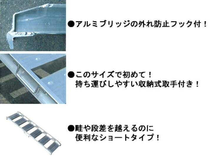楽天市場】【返品不可・代引不可】1t アルミブリッジ 2本セット 