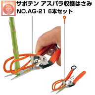 (送料無料でお得！)(6本セット) サボテン アスパラ収穫はさみ NO.AG-21【サボテン アスパラ収穫鋏 収穫目…
