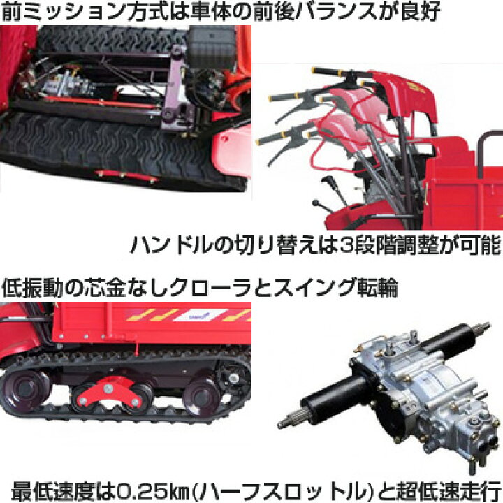楽天市場】筑水キャニコム 立ち乗り クローラー運搬車 BH42TDS 箱型 
