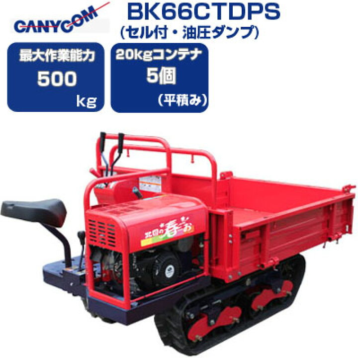 楽天市場】クローラ 運搬車 筑水 キャニコム BK66CTDPS 北国の春 