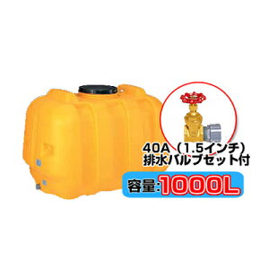 コダマ樹脂工業 タマローリータンク（横型） AT-1000 【1000L】【40A排水バルブ付き】【個人宅配送不可（法人名でご注文ください）・代引不可】