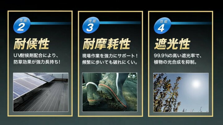 楽天市場】防草シート 1.5m 1本 耐候年数約10年 日本マタイ 強力 防草 