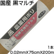 個人宅配送OK 黒マルチ 75cm シンセイ 国産 耐候性強化マルチ ライン入 0.02mm X 75cm X 200m 農業 マル…