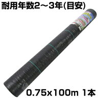 個人宅配送OK 防草シート 75cm シンセイ 防草シート 黒 0.75m X 100m 1本 ブラック 抗菌剤入 ライン入 10…