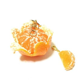 アトリエステラ 食品サンプル オレンジ 丸ごと みかん チャーム キーホルダー キーリング K2