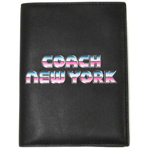 コーチ 財布 COACH アウトレット メンズ レディース 80's ニューヨーク イブニング グラフィック パスポートケース C3750 QBBK n210319