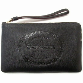 コーチ ポーチ COACH アウトレット ヘリテージ ラージ コーナー ジップ リストレット CM242 IMBLK n231121