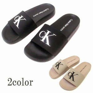 Calvin Klein カルバンクライン Arin2 Beach Slide Slip-On Sandals Black  n240710