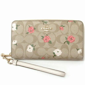 コーチ 財布 COACH アウトレット シグネチャー キャンバス フローラル プリント 長財布 CR966 IMOTV　n240402