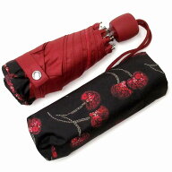 コーチ カサ COACH アウトレット 傘 晴雨兼用 99%UVカット チェリープリント フルーツ柄 折り畳み傘 CDF3…