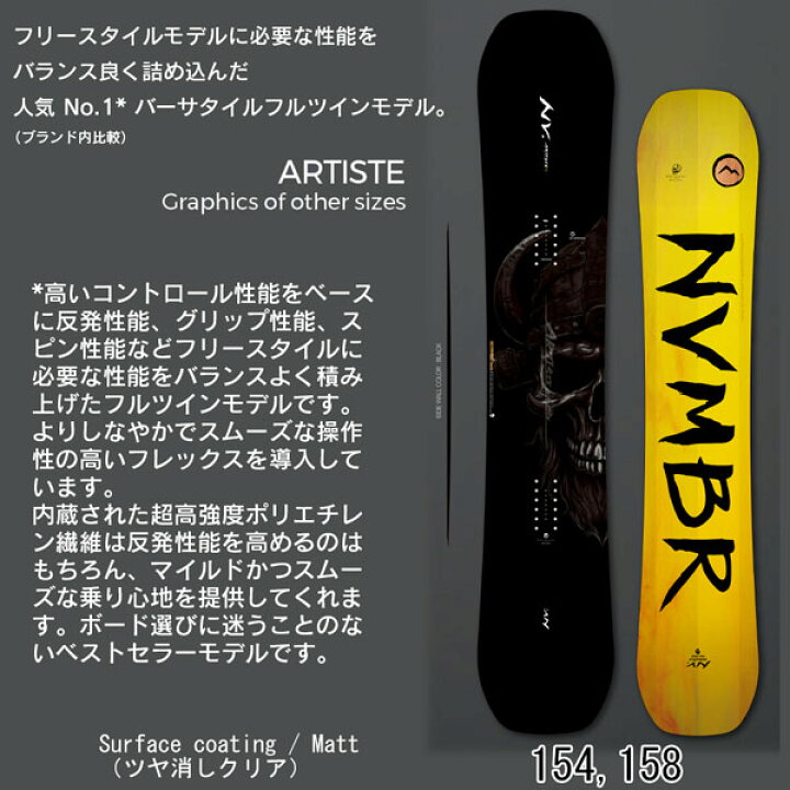 楽天市場】スノーボード 板 24-25 NOVEMBER ノーベンバー ARTISTE 