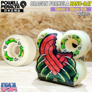 �X�P�{�[ �E�B�[�� �p�E�G���y�����^ POWELL PERALTA DRAGON FORMULA NANO RAT 56x39mm 97A 4�Z�b�g �h���S���t�H�[�~�����[