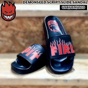 T_ Xsbgt@CA SPITFIRE DEMONSEED SCRIPT SLIDE SANDAL BLACK/RED/WHITE XChT_