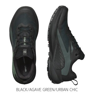 サロモン ジェネシスゴアテックス SALOMON GENESIS GTX BLACK/AGAVE GREEN/URBAN CHIC トレラン ランニング トレッキング