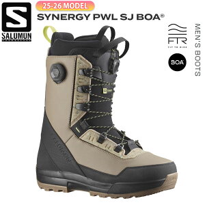 25-26 サロモン シナジーパワーレースストレートジャケットボア SALOMON SYNERGY PWL SJ BOA スノーボード 靴 25-26-BT-SLM ウォルナット 25 25.5 26 26.5 27 27.5 28 28.5 29 29.5