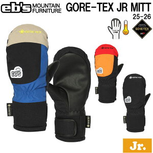25-26 エビス ゴアテックスジュニアミット EBS GORE-TEX JR MITT スキー スノーボード 手袋 25-26-GR-EBS ブラック ベージュブルー レッド JS130 JM140