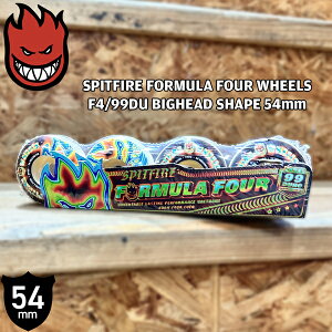 Xsbgt@CA EB[ SPITFIRE FORMULA FOUR WHEELS F4/99DU BIGHEAD SHAPE 54mm RADIOACTIVE NATURAL 4set XP{[