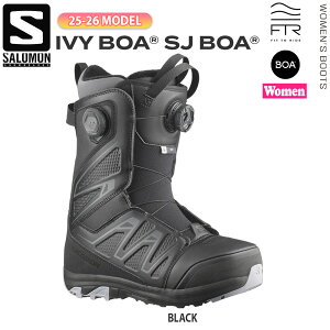 【予約】 25-26 サロモン アイビーボアストレートジャケットボア SALOMON IVY BOA SJ BOA スノーボード 靴 25-26-BT-SLM ブラック 22 22.5 23 23.5 24 24.5 25 25.5 26