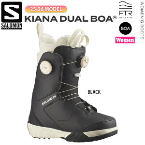 25-26 サロモン キアナデュアルボア SALOMON KIANA DUAL BOA スノーボード 靴 25-26-BT-SLM ブラック 22 22.5 23 23.5 24 24.5 25 25.5 26