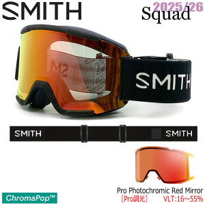 25-26 X~X XJbh ubN SMITH SQUAD BLACK CP PRO PHOTOCHROMIC RED MIRROR - XL[ Xm[{[h S[O 25-26-GG-SMT