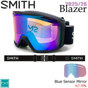 25-26 X~X u[U[ ubN SMITH BLAZER BLACK BLUE SENSOR MIRROR - XL[ Xm[{[h S[O 25-26-GG-SMT