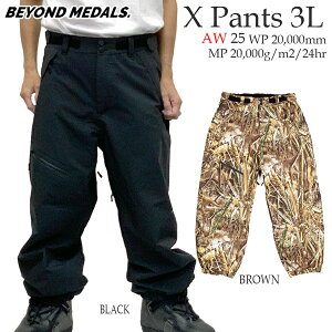 25-26 ビヨンドメダル エックスパンツ3L BEYOND MEDALS X PANTS 3L スノーボード ウエア ジャケット 25-26-PT-BML