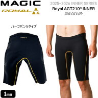 マジック インナー ロイヤル 25-26 MAGIC ROYAL INNER HP 1mm 素材/AGT210 ハーフパンツタイプ 保温最強…