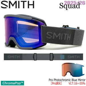 25-26 X~X XJbh X[g SMITH SQUAD SLATE CP PRO PHOTOCHROMIC BLUE MIRROR - XL[ Xm[{[h S[O 25-26-GG-SMT